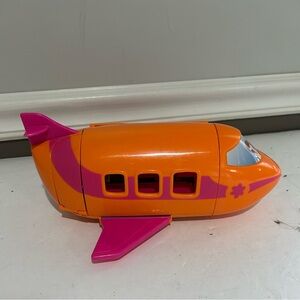 Polly Pocket Groovy Getaway Airplane Jet Plane w/Accessories NOT Complete EUC